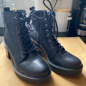Floyd Women's  Lace-Up Boots in Black, Size 6